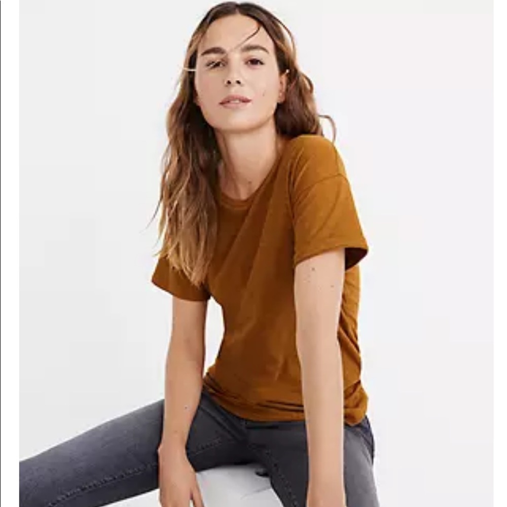 WHISPER COTTON CREWNECK TEE Madewell Large